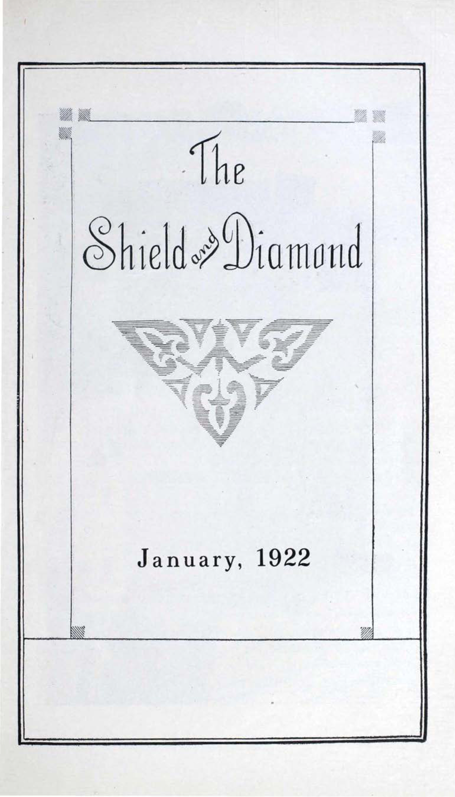 Shield and Diamond, Vol. 31, No. 2, January 1922